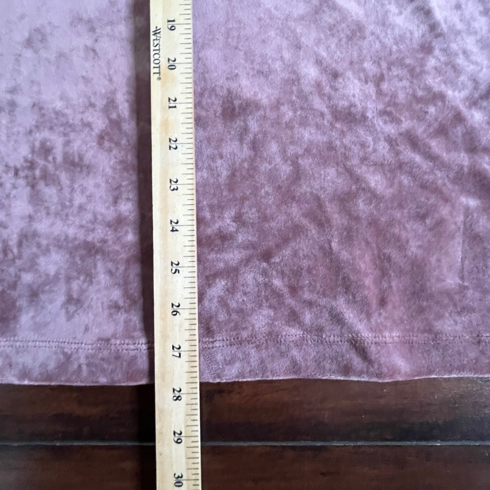 New J Jill Pure Jill Womens Crushed Velour Cowl Neck Tunic Top Purple size Large - Picture 12 of 13